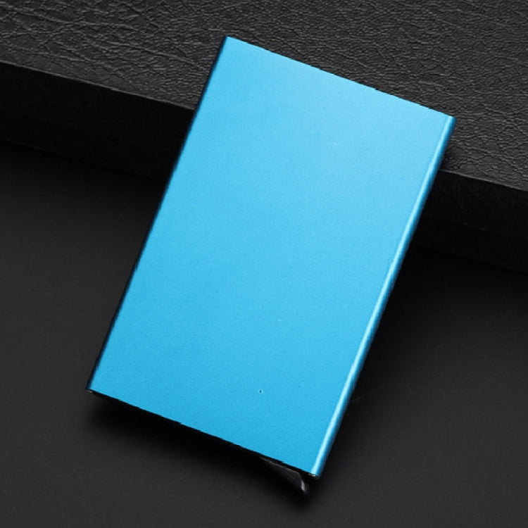 Antimagnetic Stainless Steel PU Business Card Holder Credit Card Case, Size: 10*6.2*0.8cm(Blue) - free shipping - PMC TechLife - Order now!