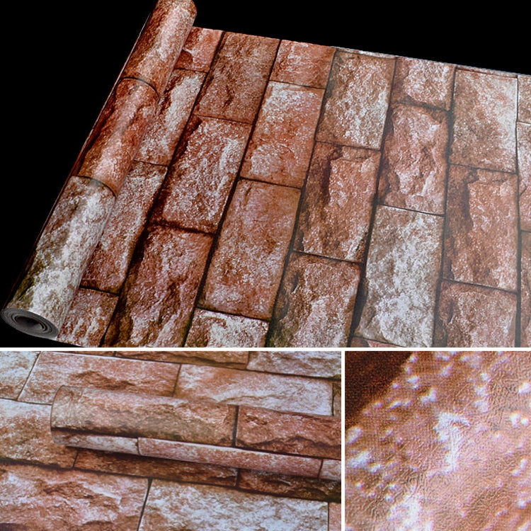 Qi Yunshi Creative 3D Stone Brick Decoration Wallpaper Stickers Bedroom Living Room Wall Waterproof Wallpaper Roll, Size: 45 x 1000cm - free shipping - PMC TechLife - Order now!