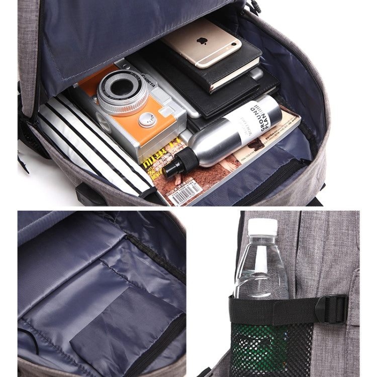 Universal Multi-Function Oxford Cloth Laptop Shoulders Bag Backpack with External USB Charging Port, Size: 46x32x12cm, For 15.6 inch and Below Macbook, Samsung, Lenovo, Sony, DELL Alienware, CHUWI, ASUS, HP(Black) - Backpack by PMC TechLife | Online Shopping South Africa | PMC TechLife