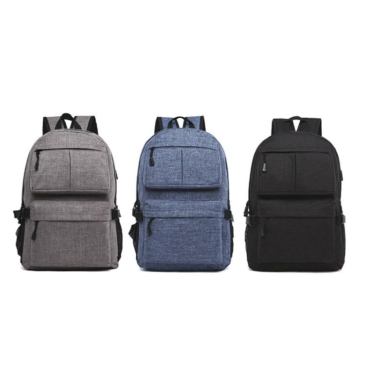 Universal Multi-Function Oxford Cloth Laptop Shoulders Bag Backpack with External USB Charging Port, Size: 46x32x12cm, For 15.6 inch and Below Macbook, Samsung, Lenovo, Sony, DELL Alienware, CHUWI, ASUS, HP(Blue) - Backpack by PMC Jewellery | Online Shopping South Africa | PMC Jewellery