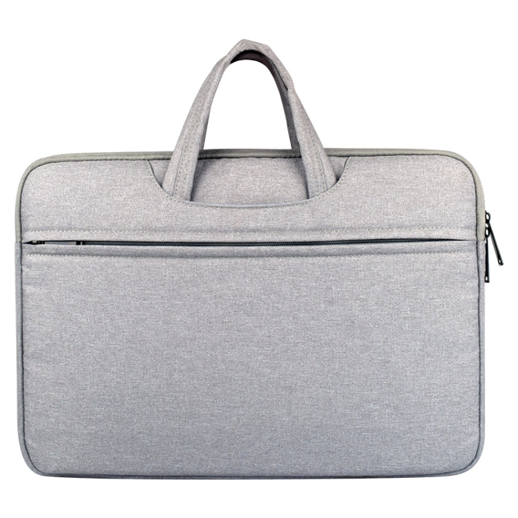 Breathable Wear-resistant Shoulder Handheld Zipper Laptop Bag, For 15.6 inch and Below Macbook, Samsung, Lenovo, Sony, DELL Alienware, CHUWI, ASUS, HP (Grey) - 15.6 - 17 inch by PMC TechLife | Online Shopping South Africa | PMC TechLife