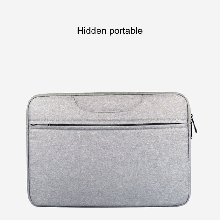 Breathable Wear-resistant Shoulder Handheld Zipper Laptop Bag, For 15.6 inch and Below Macbook, Samsung, Lenovo, Sony, DELL Alienware, CHUWI, ASUS, HP (Grey) - 15.6 - 17 inch by PMC TechLife | Online Shopping South Africa | PMC TechLife