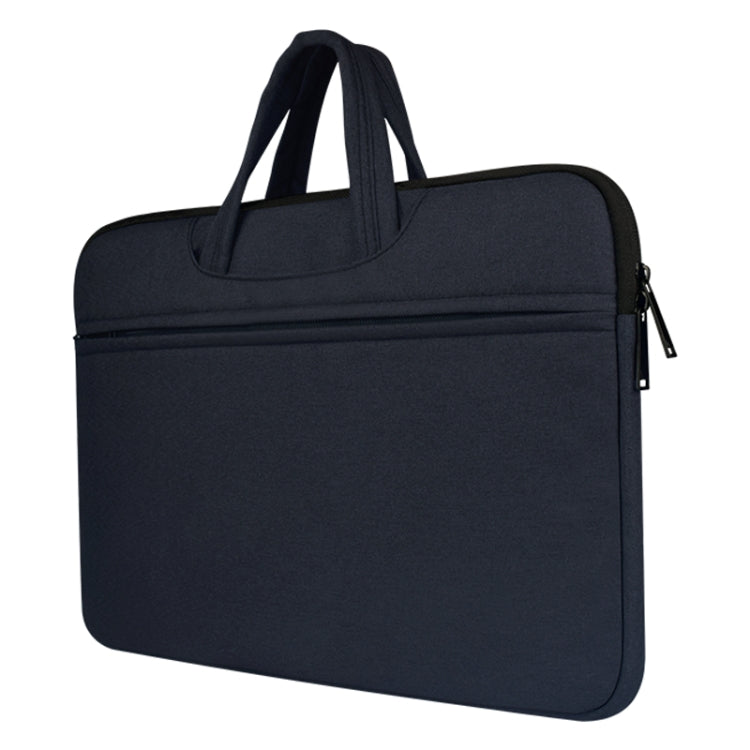 Breathable Wear-resistant Shoulder Handheld Zipper Laptop Bag, For 15.6 inch and Below Macbook, Samsung, Lenovo, Sony, DELL Alienware, CHUWI, ASUS, HP (Navy Blue) - 15.6 - 17 inch by PMC TechLife | Online Shopping South Africa | PMC TechLife