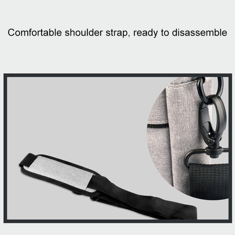 Breathable Wear-resistant Thin and Light Fashion Shoulder Handheld Zipper Laptop Bag with Shoulder Strap, For 15.6 inch and Below Macbook, Samsung, Lenovo, Sony, DELL Alienware, CHUWI, ASUS, HP (Black) - 15.6 - 17 inch by PMC TechLife | Online Shopping South Africa | PMC TechLife