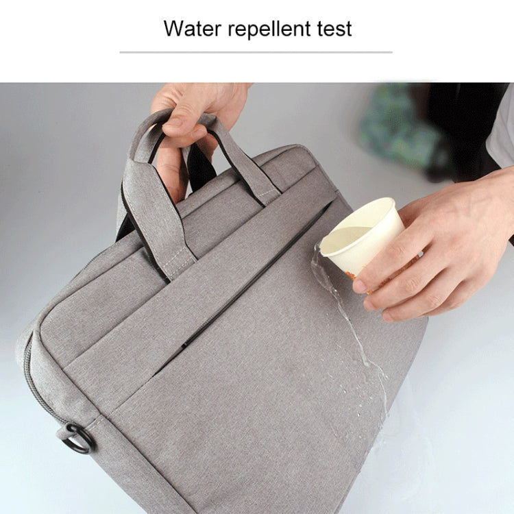 Breathable Wear-resistant Thin and Light Fashion Shoulder Handheld Zipper Laptop Bag with Shoulder Strap, For 15.6 inch and Below Macbook, Samsung, Lenovo, Sony, DELL Alienware, CHUWI, ASUS, HP (Black) - 15.6 - 17 inch by PMC TechLife | Online Shopping South Africa | PMC TechLife