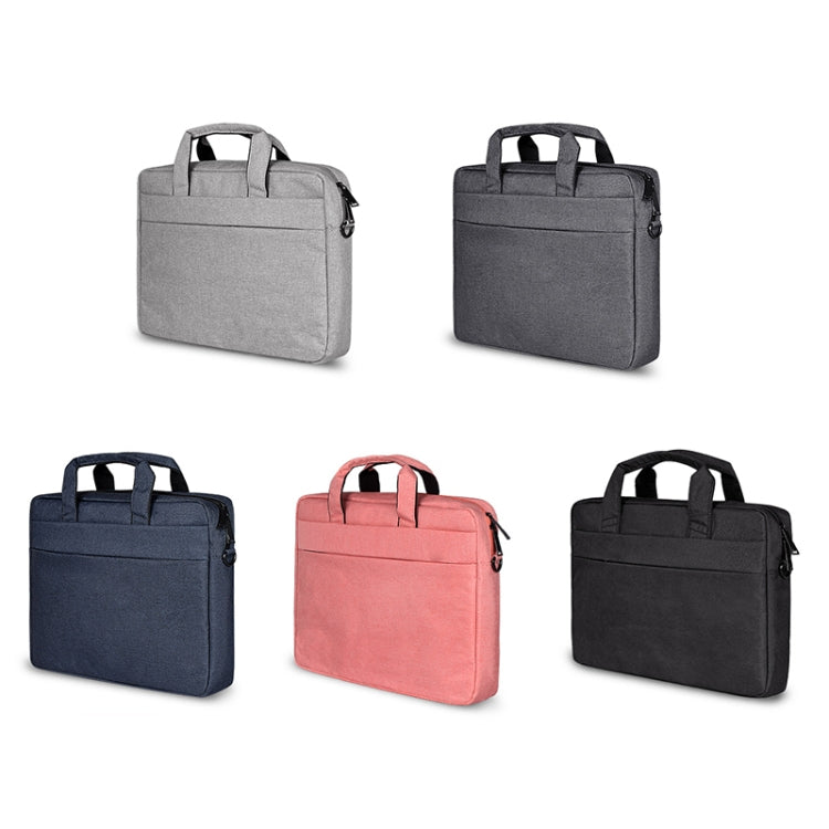 Breathable Wear-resistant Thin and Light Fashion Shoulder Handheld Zipper Laptop Bag with Shoulder Strap, For 15.6 inch and Below Macbook, Samsung, Lenovo, Sony, DELL Alienware, CHUWI, ASUS, HP (Grey) - 15.6 - 17 inch by PMC TechLife | Online Shopping South Africa | PMC TechLife