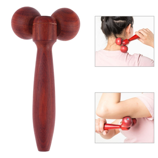 Wenge Solid Wood Manual Roller Massager (Red) - Massage & Relaxation by PMC Jewellery | Online Shopping South Africa | PMC Jewellery