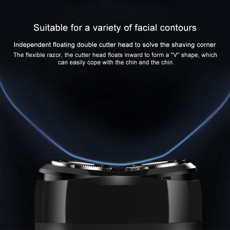 Original Xiaomi Mijia S100 Portable Rotating Double Knife Head Electric Shaver(Black) - Electric Shavers by Xiaomi | Online Shopping South Africa | PMC Jewellery