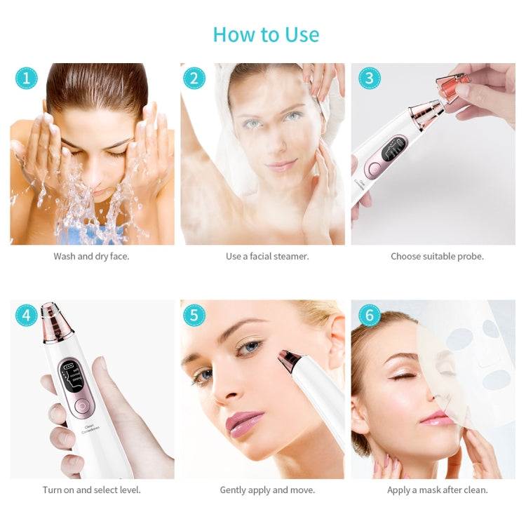 Xpreen Rechargeable Pore Cleanser Home Facial Beauty Device with LED Screen & 4 Probes - free shipping - PMC TechLife - Order now!