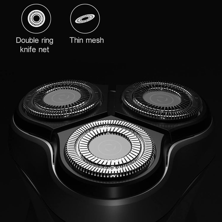 Original Xiaomi Voltage Universal Fit Water Proof Triple Rotary Double Ring Blade Shaving Head Electric Rechargeable Shaver For Men, CN Plug - Electric Shavers by Xiaomi | Online Shopping South Africa | PMC Jewellery