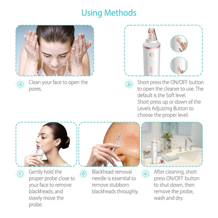 XPREEN XPRE037 Wireless Charging  Multi-function Blackhead Extractor Pore Cleanser with Four Probes & LED Lighting Function(White) - free shipping - PMC TechLife - Order now!