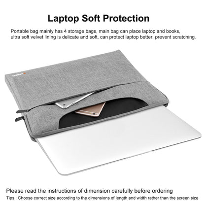 HAWEEL 15.6inch Laptop Handbag, For Macbook, Samsung, Lenovo, Sony, DELL Alienware, CHUWI, ASUS, HP, 15.6 inch and Below Laptops(Grey) - 13.3 inch by HAWEEL | Online Shopping South Africa | PMC Jewellery