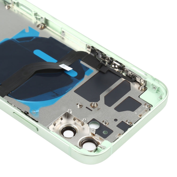 Battery Back Cover (with Side Keys & Card Tray & Power + Volume Flex Cable & Wireless Charging Module) for iPhone 12(Green) - Back Cover by PMC TechLife | Online Shopping South Africa | PMC TechLife