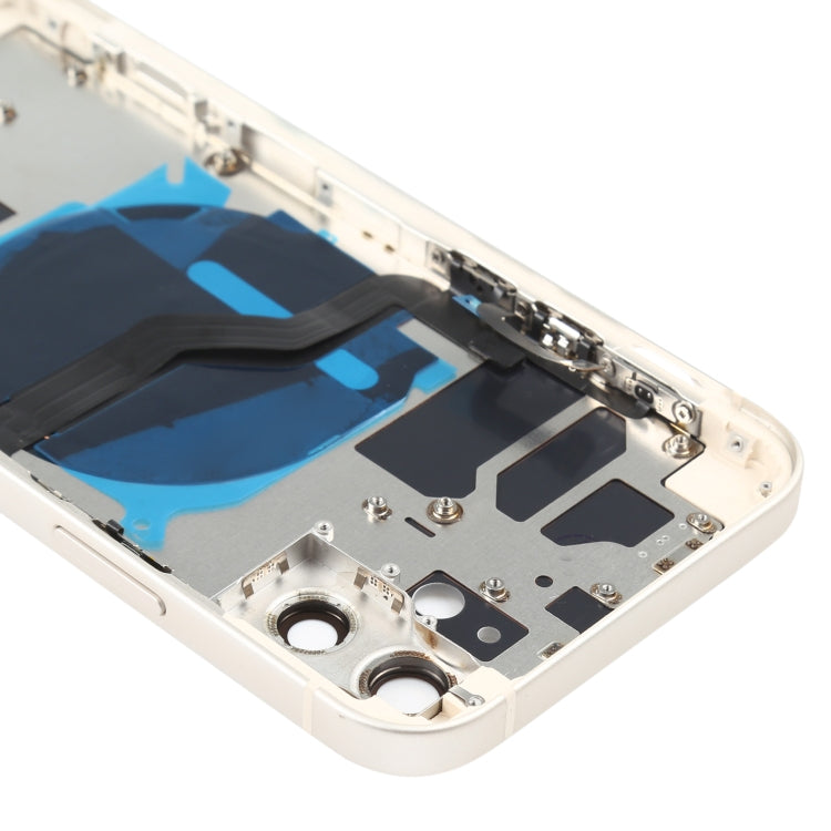 Battery Back Cover (with Side Keys & Card Tray & Power + Volume Flex Cable & Wireless Charging Module) for iPhone 12(White) - Back Cover by PMC TechLife | Online Shopping South Africa | PMC TechLife | Buy Now Pay Later Mobicred