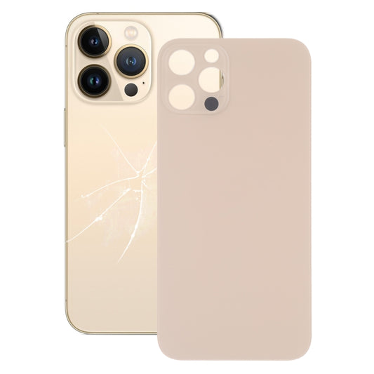 Easy Replacement Big Camera Hole Glass Back Battery Cover for iPhone 13 Pro Max(Gold) - Back Cover by PMC Jewellery | Online Shopping South Africa | PMC Jewellery