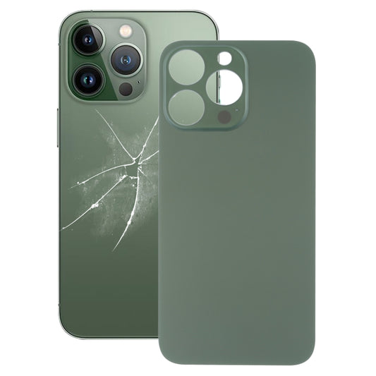 Easy Replacement Big Camera Hole Glass Back Battery Cover for iPhone 13 Pro(Green) - Back Cover by PMC Jewellery | Online Shopping South Africa | PMC Jewellery