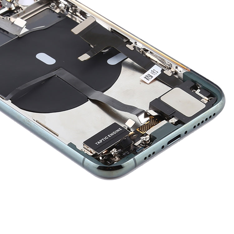 Battery Back Cover Assembly (with Side Keys & Power Button + Volume Button Flex Cable & Wireless Charging Module & Motor & Charging Port & Speaker Ringer Buzzer & Card Tray & Camera Lens Cover) for iPhone 11 Pro Max(Green) - Back Cover by PMC TechLife | Online Shopping South Africa | PMC TechLife