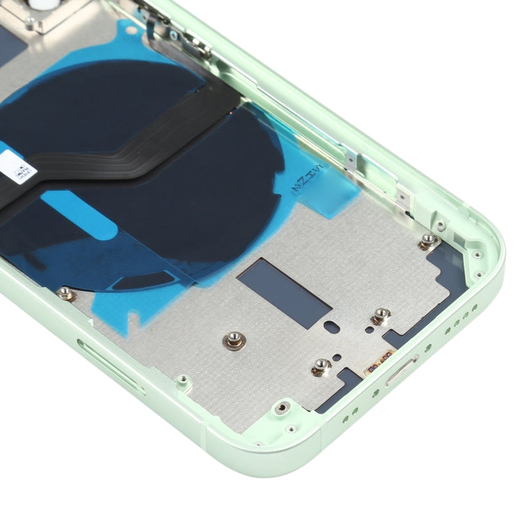 Battery Back Cover (with Side Keys & Card Tray & Power + Volume Flex Cable & Wireless Charging Module) for iPhone 12 Mini(Green) - Back Cover by PMC TechLife | Online Shopping South Africa | PMC TechLife | Buy Now Pay Later Mobicred