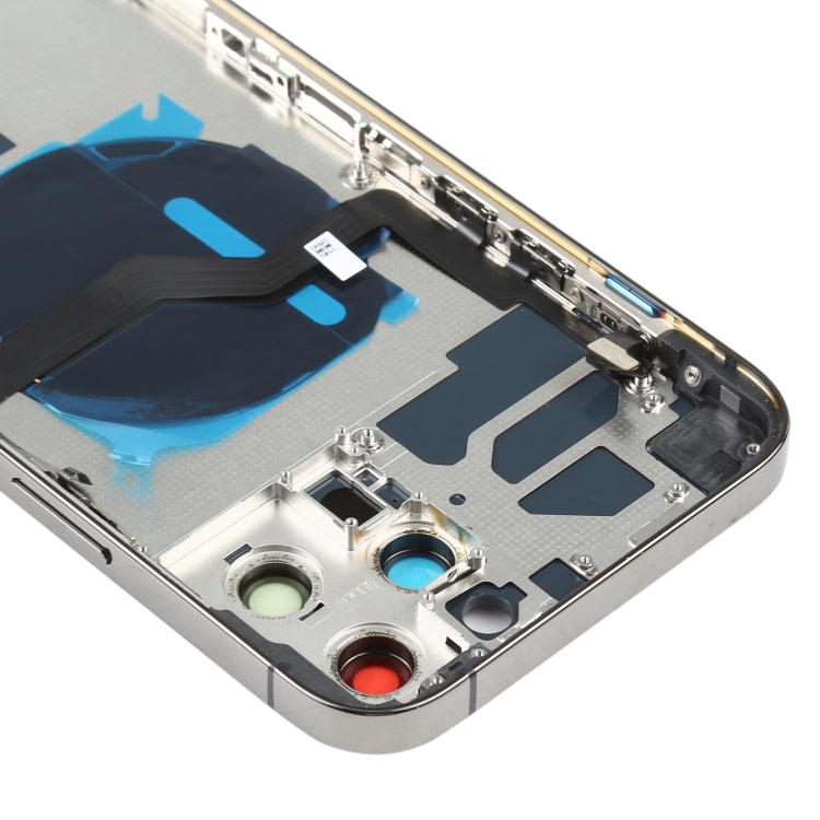 Battery Back Cover (with Side Keys & Card Tray & Power + Volume Flex Cable & Wireless Charging Module) for iPhone 12 Pro Max(Black) - Back Cover by PMC TechLife | Online Shopping South Africa | PMC TechLife