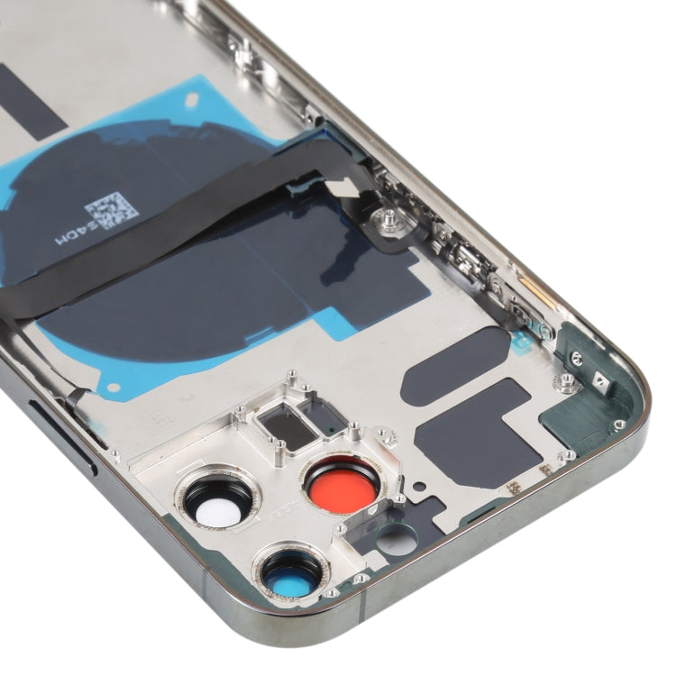 For iPhone 13 Pro Max Battery Back Cover with Side Keys & Card Tray & Power + Volume Flex Cable & Wireless Charging Module(Green) - Back Cover by PMC TechLife | Online Shopping South Africa | PMC TechLife | Buy Now Pay Later Mobicred