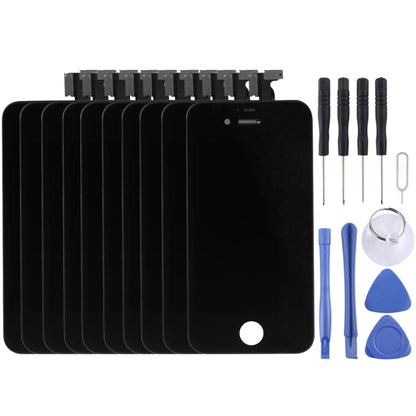 10 PCS Digitizer Assembly (LCD + Frame + Touch Pad) for iPhone 4(Black) - iPhone 4/4S Parts by PMC Jewellery | Online Shopping South Africa | PMC Jewellery