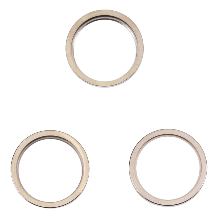 For iPhone 14 Pro Max 3PCS Rear Camera Glass Lens Metal Outside Protector Hoop Ring(Gold) -  by PMC Jewellery | Online Shopping South Africa | PMC Jewellery