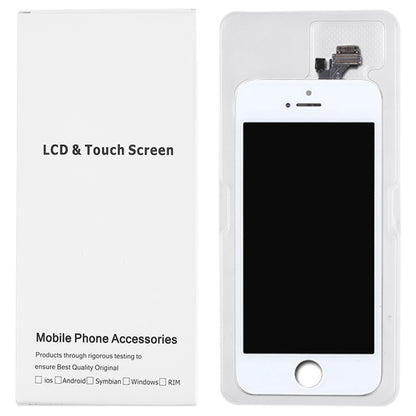 50 PCS Cardboard Packaging White Box for iPhone 5 LCD Screen and Digitizer Full Assembly - iPhone 5 Parts by PMC Jewellery | Online Shopping South Africa | PMC Jewellery