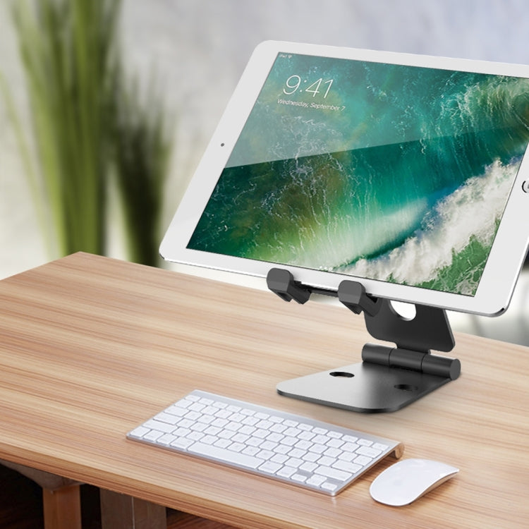 Universal Aluminum Alloy Foldable Adjustable Holder Stand, for iPad, Samsung, Lenovo, Sony, and other Tablet(Black) - Desktop Holder by PMC TechLife | Online Shopping South Africa | PMC TechLife