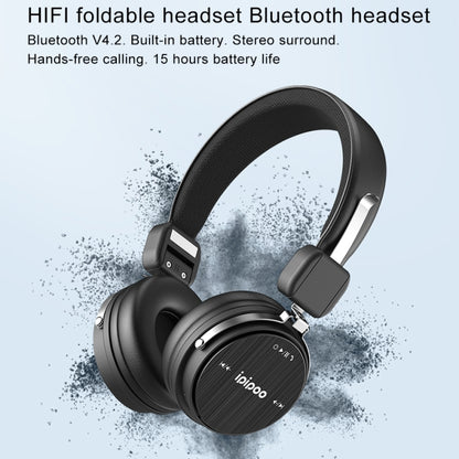 ipipoo EP-2 Foldable Head-mounted Wireless Bluetooth Headset Stereo HiFi Headphones, Support Handsfree, MFB Key(Grey) - Headset & Headphone by ipipoo | Online Shopping South Africa | PMC Jewellery