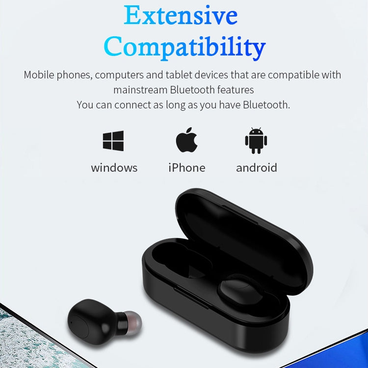 P1 TWS Bluetooth 5.0 Binaural Stereo Wireless Sports Bluetooth Earphone(Black) - TWS Earphone by PMC Jewellery | Online Shopping South Africa | PMC Jewellery