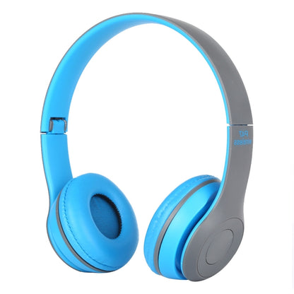 P47 Foldable Wireless Bluetooth Headphone with 3.5mm Audio Jack, Support MP3 / FM / Call(Blue) - Headset & Headphone by PMC Jewellery | Online Shopping South Africa | PMC Jewellery