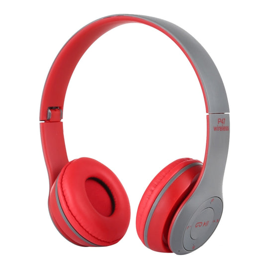P47 Foldable Wireless Bluetooth Headphone with 3.5mm Audio Jack, Support MP3 / FM / Call(Red) - Headset & Headphone by PMC Jewellery | Online Shopping South Africa | PMC Jewellery