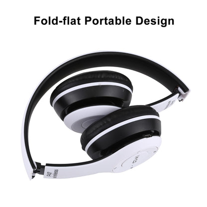 P47 Foldable Wireless Bluetooth Headphone with 3.5mm Audio Jack, Support MP3 / FM / Call(White) - Headset & Headphone by PMC Jewellery | Online Shopping South Africa | PMC Jewellery