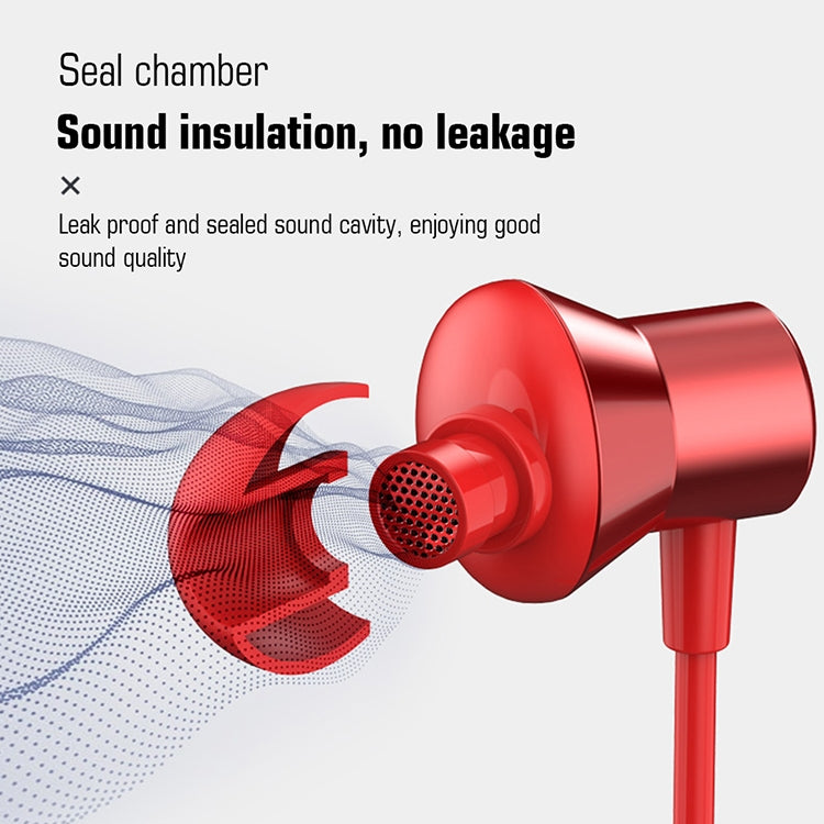 Original Lenovo HF130 High Sound Quality Noise Cancelling In-Ear Wired Control Earphone(Red) - In Ear Wired Earphone by Lenovo | Online Shopping South Africa | PMC Jewellery