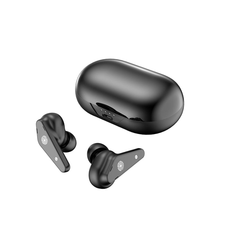 Air Plus Bluetooth 5.0 Mini Binaural Wireless Stereo Sports Bluetooth Earphone with Charging Box(Black) - Bluetooth Earphone by PMC Jewellery | Online Shopping South Africa | PMC Jewellery