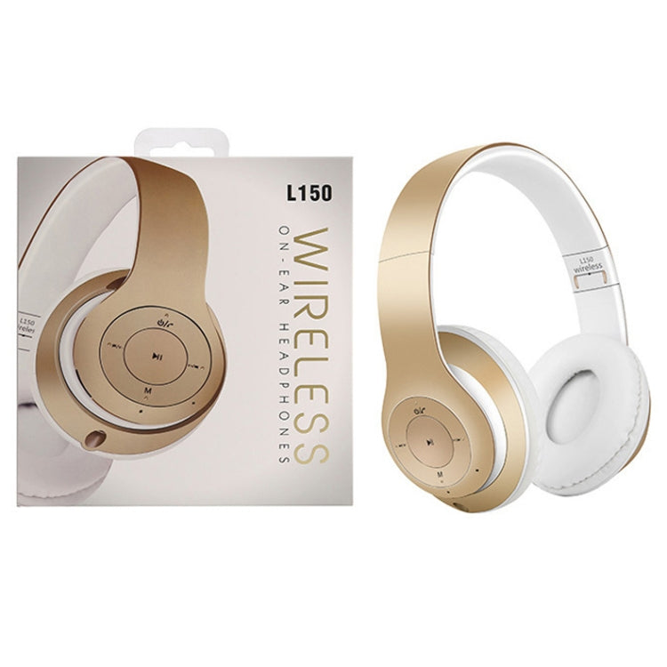 L150 Wireless Bluetooth V5.0 Headset (Gold) - Headset & Headphone by PMC Jewellery | Online Shopping South Africa | PMC Jewellery