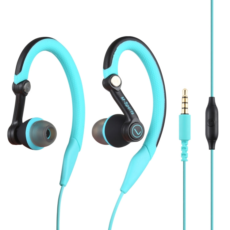 Mucro MB-232 Running In-Ear Sport Earbuds Earhook Wired Stereo Headphones for Jogging Gym(Blue) - Sport Earphone by Mucro | Online Shopping South Africa | PMC Jewellery