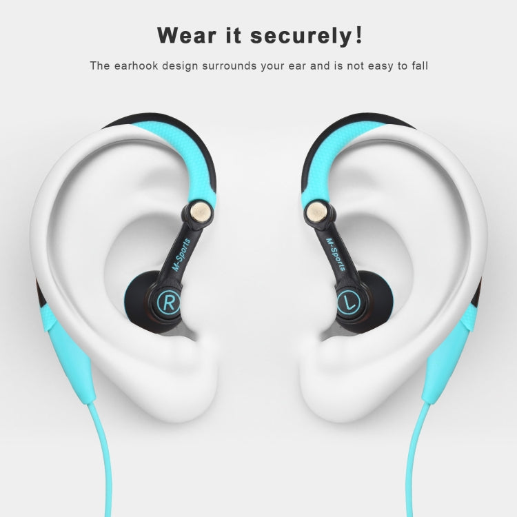 Mucro MB-232 Running In-Ear Sport Earbuds Earhook Wired Stereo Headphones for Jogging Gym(Blue) - free shipping - PMC TechLife - Order now!