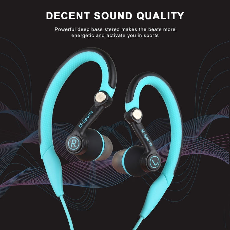 Mucro MB-232 Running In-Ear Sport Earbuds Earhook Wired Stereo Headphones for Jogging Gym(Blue) - free shipping - PMC TechLife - Order now!