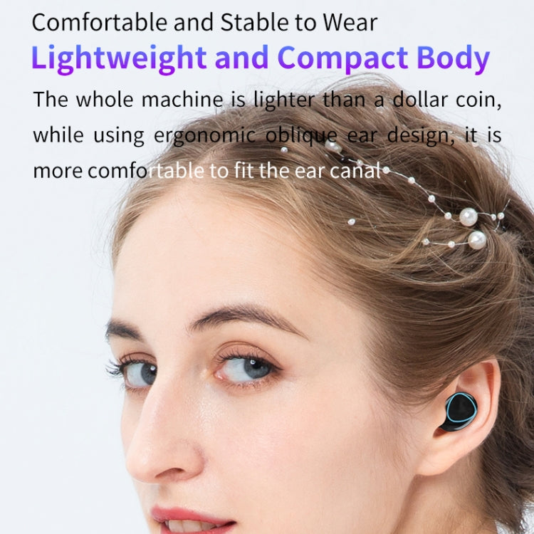 M10 Bluetooth 5.1 TWS Digital Display Wireless Bluetooth Earphone with Charging Box, Support Touch & Siri & Battery Display(Black) - TWS Earphone by PMC TechLife | Online Shopping South Africa | PMC TechLife