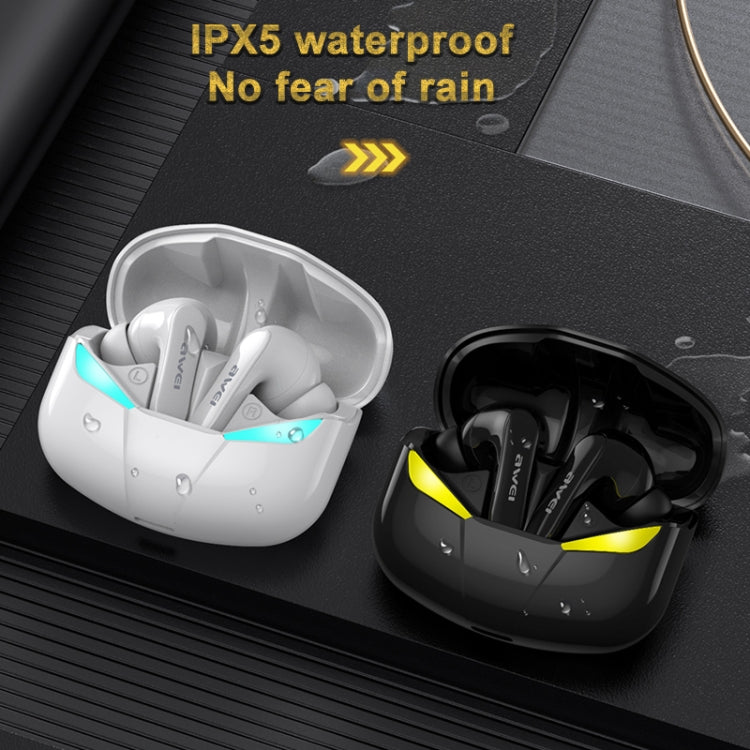 awei T35 Bluetooth V5.0 Ture Wireless Sports Game Dual Mode IPX5 Waterproof TWS Headset with Charging Case (Black) - TWS Earphone by awei | Online Shopping South Africa | PMC Jewellery