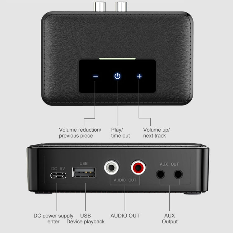 NFC BT19 Bluetooth 5.0 Receiver Transmitter Headset Car Audio Player - Audio Receiver Transmitter by PMC Jewellery | Online Shopping South Africa | PMC Jewellery