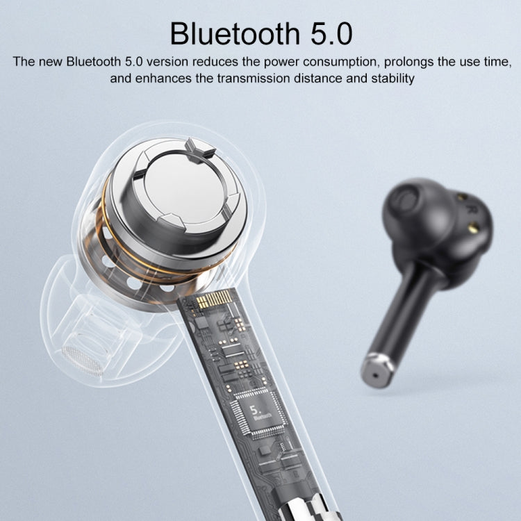 MI4 Bluetooth 5.0 LED Digital Display Intelligent Noise Reduction True Wireless Bluetooth Earphone (Black) - TWS Earphone by PMC TechLife | Online Shopping South Africa | PMC TechLife