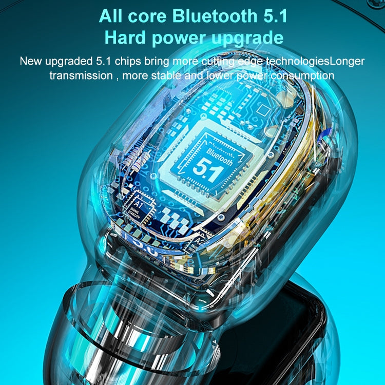 M9 Bluetooth 5.1 Business Style In-ear Stereo Wireless Bluetooth Earphone(Blue) - Bluetooth Earphone by PMC TechLife | Online Shopping South Africa | PMC TechLife