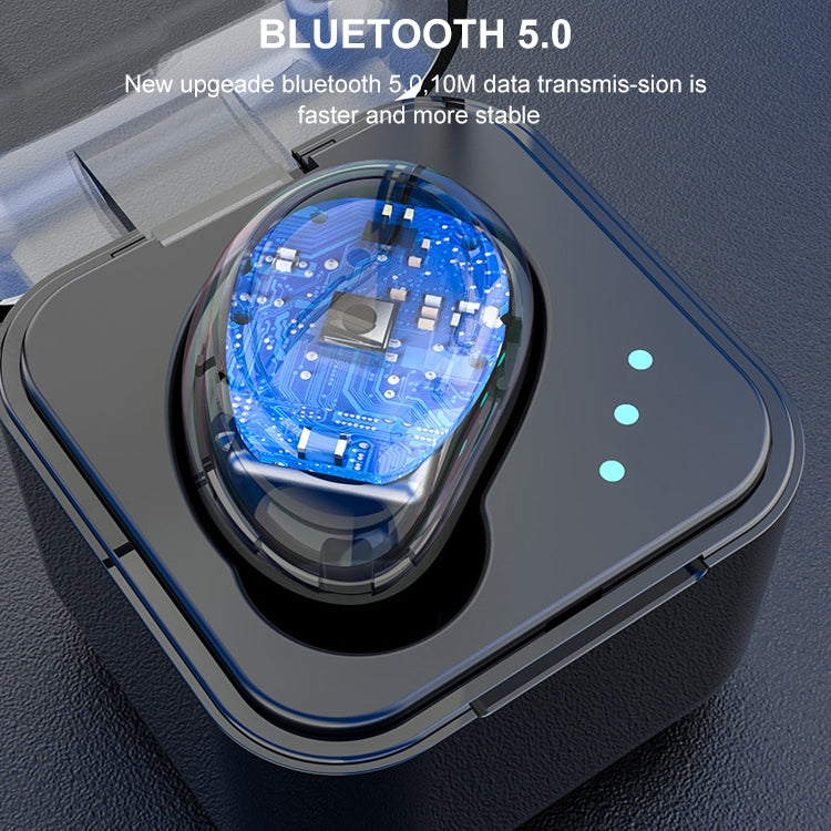 M-B8 Bluetooth 5.0 Mini Invisible In-ear Stereo Wireless Bluetooth Earphone with Charging Box (Black) - TWS Earphone by PMC TechLife | Online Shopping South Africa | PMC TechLife