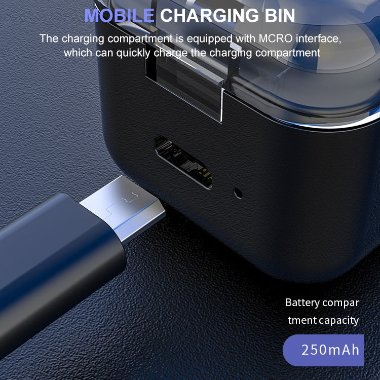 M-B8 Bluetooth 5.0 Mini Invisible In-ear Stereo Wireless Bluetooth Earphone with Charging Box (Black) - TWS Earphone by PMC TechLife | Online Shopping South Africa | PMC TechLife