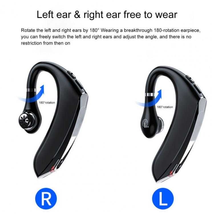 DS800 Bluetooth 5.0 Universal Hanging Ear Style Business Sports Wireless Bluetooth Earphone with Charging Box (Red) - Bluetooth Earphone by PMC TechLife | Online Shopping South Africa | PMC TechLife