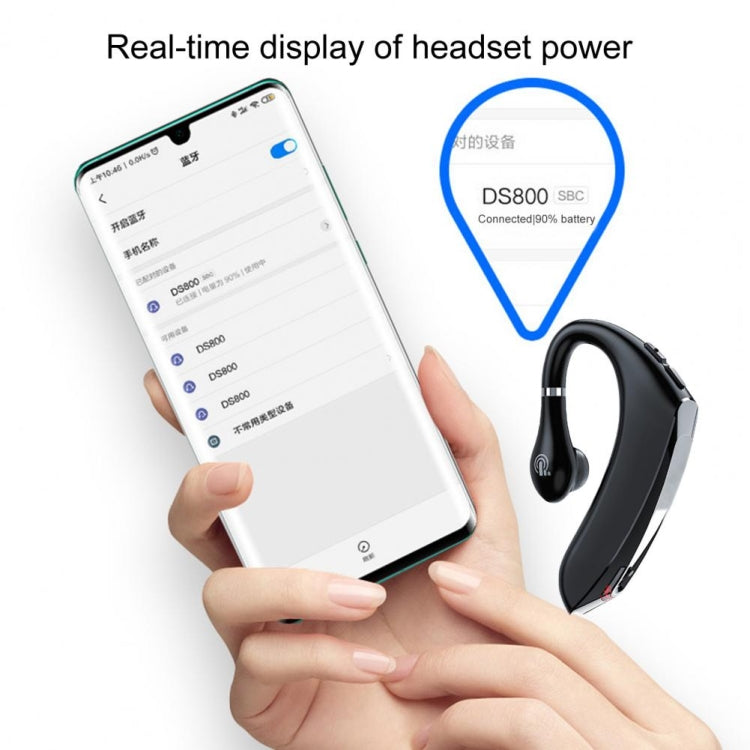DS800 Bluetooth 5.0 Universal Hanging Ear Style Business Sports Wireless Bluetooth Earphone with Charging Box (Black) - Bluetooth Earphone by PMC TechLife | Online Shopping South Africa | PMC TechLife