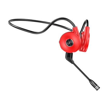M-1 Back-mounted Touch Noise Reduction Bone Conduction Bluetooth Earphone with Detachable Microphone (Red) - Headset & Headphone by PMC Jewellery | Online Shopping South Africa | PMC Jewellery