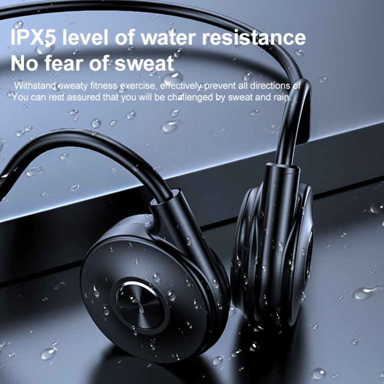 M-1 Back-mounted Touch Noise Reduction Bone Conduction Bluetooth Earphone with Detachable Microphone (Black) - Headset & Headphone by PMC TechLife | Online Shopping South Africa | PMC TechLife